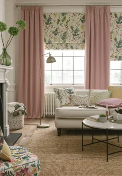 Clarke & Clarke STUDIO G Englischer Dekostoff Baumwollstoff Panama Polsterstoff Posy Blush bunt 138cm Breite