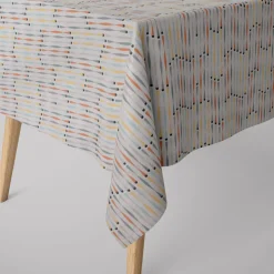 Clarke & Clarke STUDIO G Englischer Dekostoff Polsterstoff geometrisch Stäbchen beige blau gelb orange grau 138cm Breite