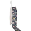 Clayre & Eef Band dunkelblau Rosen selbstklebend 4m x1,5cm