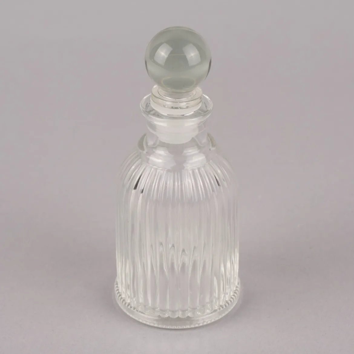 Clayre & Eef Deko Flasche Rillen mit Verschluss Flakon Glas 6x13cm