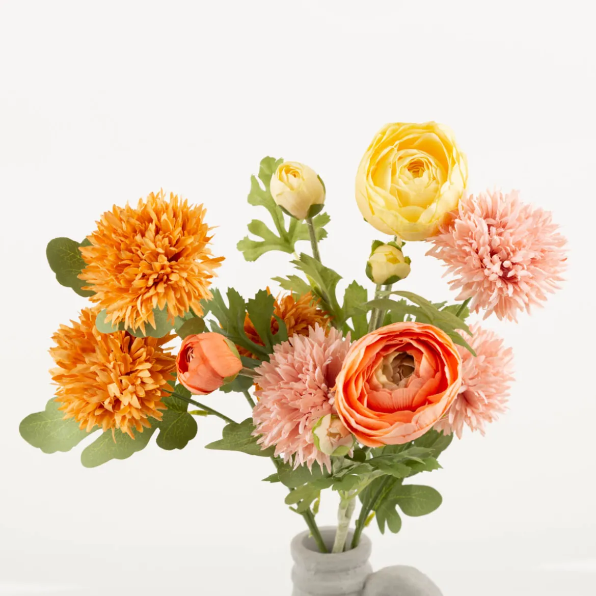 Clayre & Eef Kunstblume 64cm ocker grün