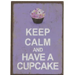 Clayre & Eef Magnet Keep Calm and Have a Cupcake 5x7cm