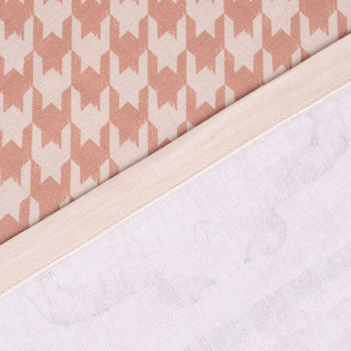 Clayre & Eef Mitteldecke Tischdecke Hahnentritt Dackel Herzen beige altrosa braun 100x100cm