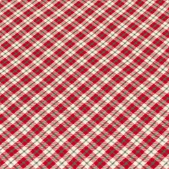 Clayre & Eef Mitteldecke Wende-Tischdecke Karo Hirsche beige rot grün 100x100cm