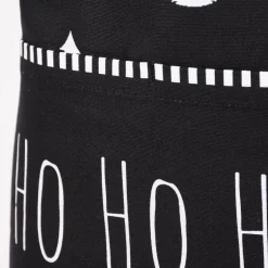 Clayre & Eef Schürze verstellbar Tannenbäume HO HO HO schwarz weiß 70x85cm