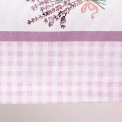 Clayre & Eef Tischdecke Lavendel Karo weiß lila 150x250cm