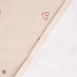 Clayre & Eef Tischläufer mit Dreiecksabschluss Dackel Herzen Punkte beige braun altrosa 50x160cm
