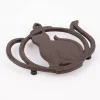 Clayre & Eef Untersetzer Teekanne Katze Metall braun 16x15x1,5cm