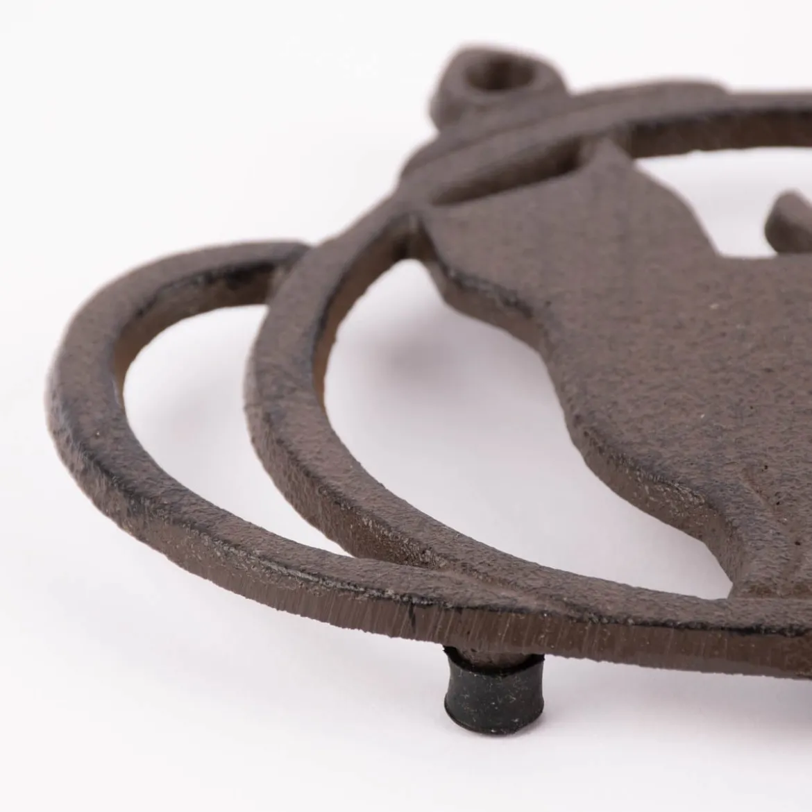 Clayre & Eef Untersetzer Teekanne Katze Metall braun 16x15x1,5cm