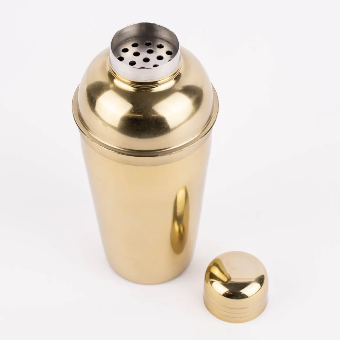 Cocktailshaker Edelstahl goldfarbig glänzend 500ml