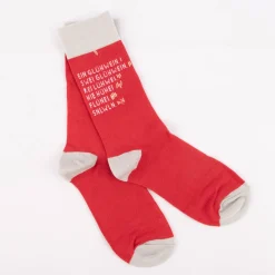 Coole Socke Weihnachten Glühwein Größe 41-45 rot grau
