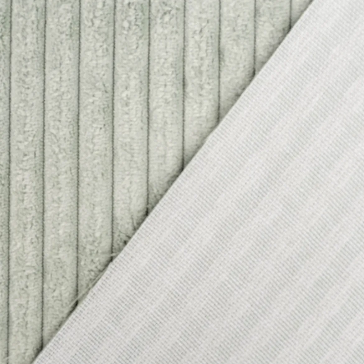 Cord Polsterstoff Möbelstoff Breitcord Baby Rib mintgrün 1,45m breit