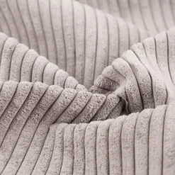 Cord Polsterstoff Möbelstoff Breitcord Baby Rib grau 1,45m breit
