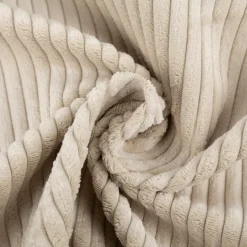Cord Polsterstoff Möbelstoff Breitcord Baby Rib ecru 1,45m breit