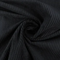 Cord Polsterstoff mit Fleckschutz Capri uni schwarz 1,45m Breite