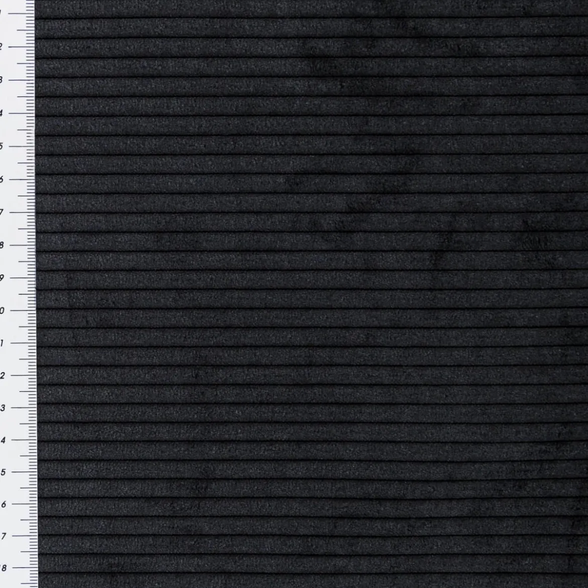 Cord Polsterstoff mit Fleckschutz Capri uni schwarz 1,45m Breite