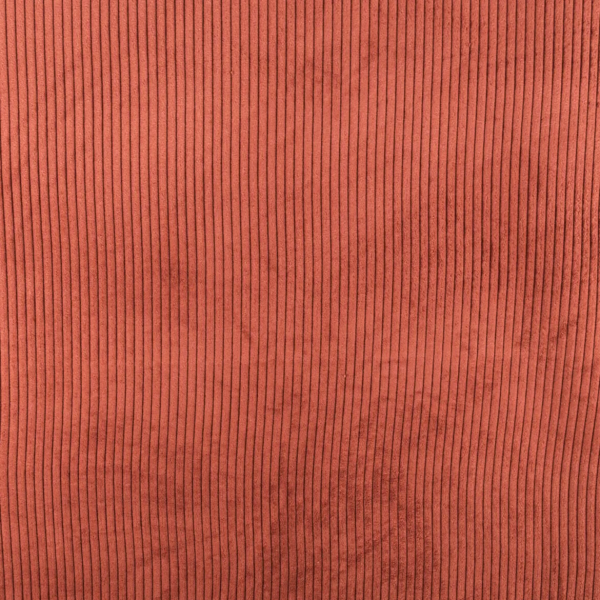 Cord Polsterstoff mit Fleckschutz Capri uni terracotta-braun 1,45m Breite