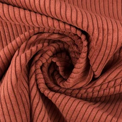 Cord Polsterstoff mit Fleckschutz Capri uni terracotta-braun 1,45m Breite