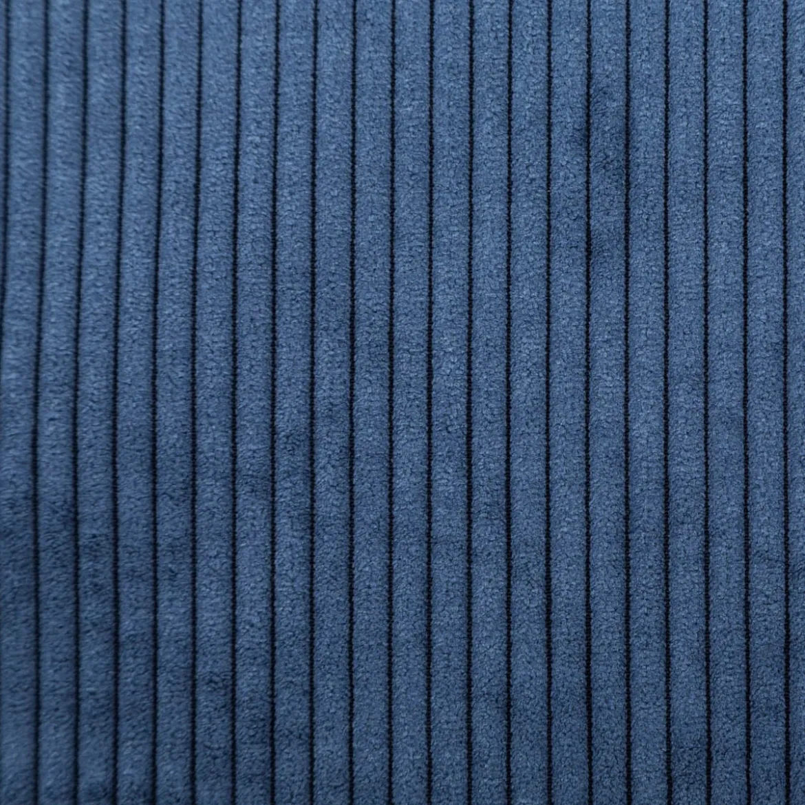 Cord Polsterstoff mit Fleckschutz Capri uni blau 1,45m Breite