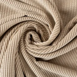 Cord Stof Bubble Bekleidungsstoff Dekostoff einfarbig beige 1,45m Breite