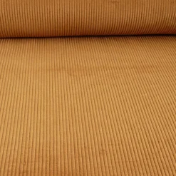 Cord Stoff aus Baumwolle Bekleidungsstoff Dekostoff 4,5W grob vorgewaschen einfarbig cognac 1,4m Breite