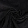 Cord Stoff aus Baumwolle Bekleidungsstoff Dekostoff 4,5W grob vorgewaschen einfarbig schwarz 1,4m Breite