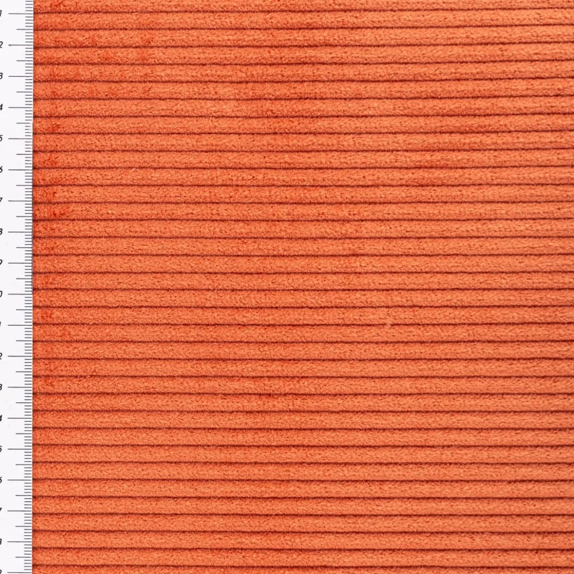 Cord Stoff aus Baumwolle Bekleidungsstoff Dekostoff 4,5W grob vorgewaschen einfarbig terrakotta 1,4m Breite