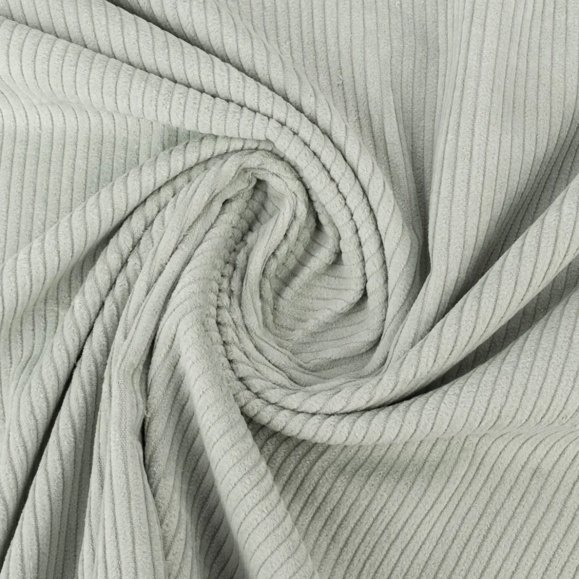 Cord Stoff aus Baumwolle Bekleidungsstoff Dekostoff 4,5W grob vorgewaschen einfarbig mint grün 1,4m Breite