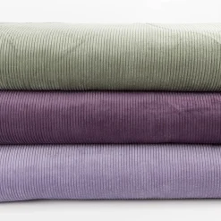 Cord Stoff aus Baumwolle Bekleidungsstoff Dekostoff 4,5W grob vorgewaschen einfarbig salbei-grün 1,4m Breite
