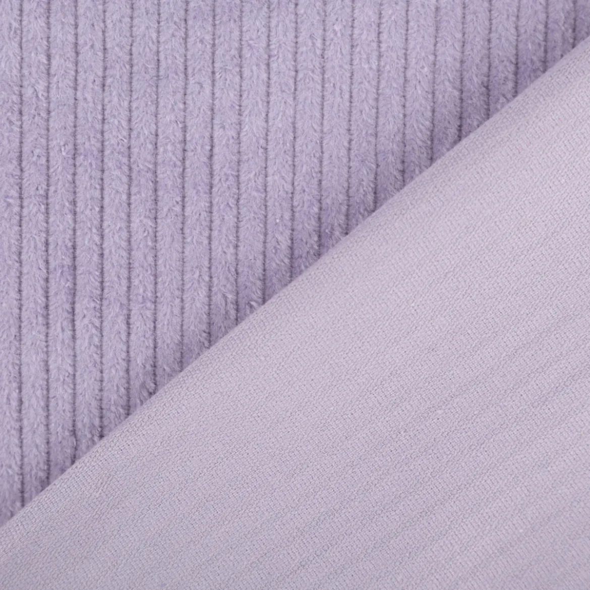 Cord Stoff aus Baumwolle Bekleidungsstoff Dekostoff 4,5W grob vorgewaschen einfarbig flieder 1,4m Breite