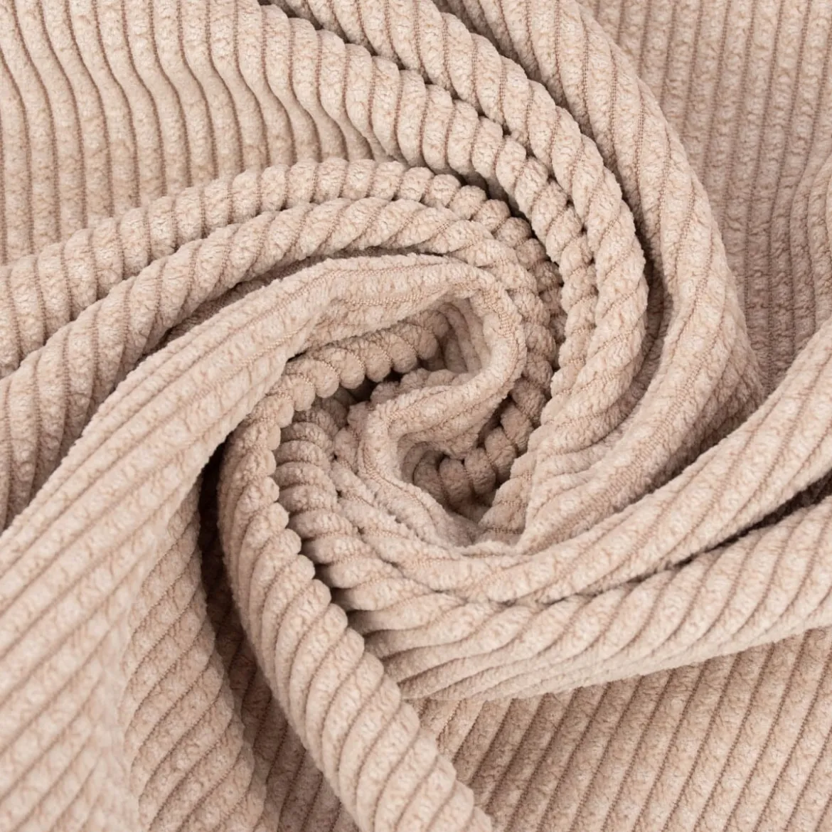 Cord Stoff Bubble Bekleidungsstoff Dekostoff einfarbig sand 1,45m Breite