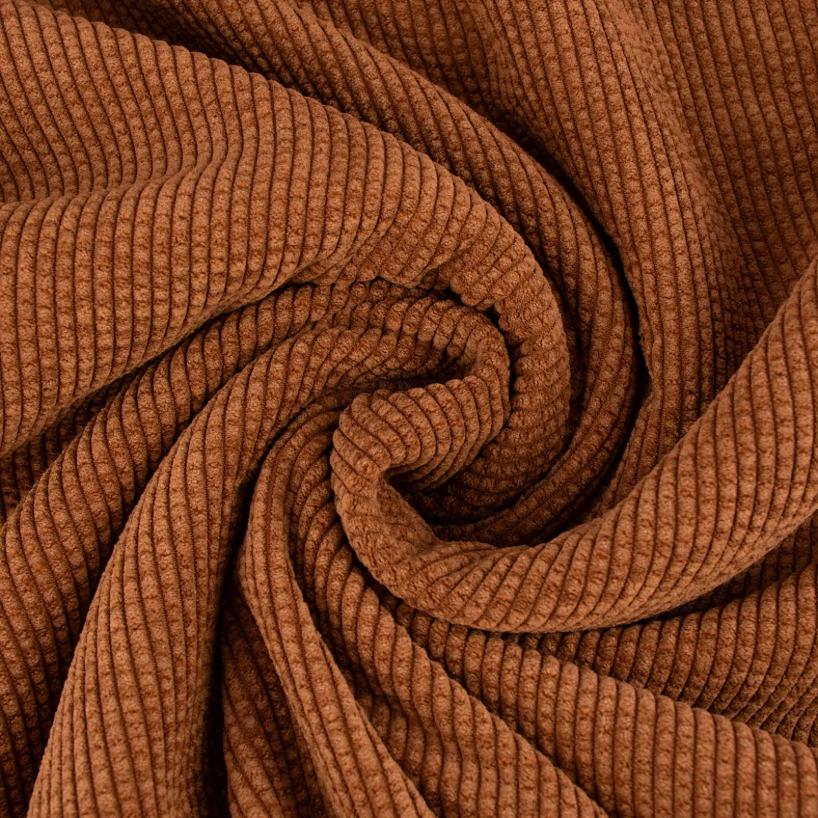 Cordstoff Bubble mit Plüsch Rückseite Doubleface Bekleidungsstoff Dekostoff rost ecru 1,45m Breite