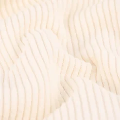 Cordstoff Bubble mit Plüsch Rückseite Doubleface Bekleidungsstoff Dekostoff ecru 1,45m Breite