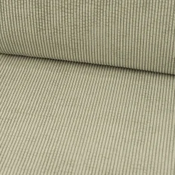 Cordstoff Bubble mit Plüsch Rückseite Doubleface Bekleidungsstoff Dekostoff grün ecru 1,45m Breite