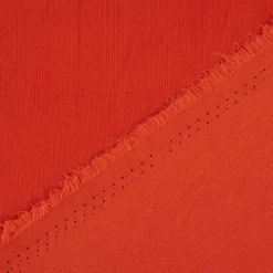 Cordstoff Feincord Babycord Baumwolle Meterware einfarbig terracotta 1,45m Breite