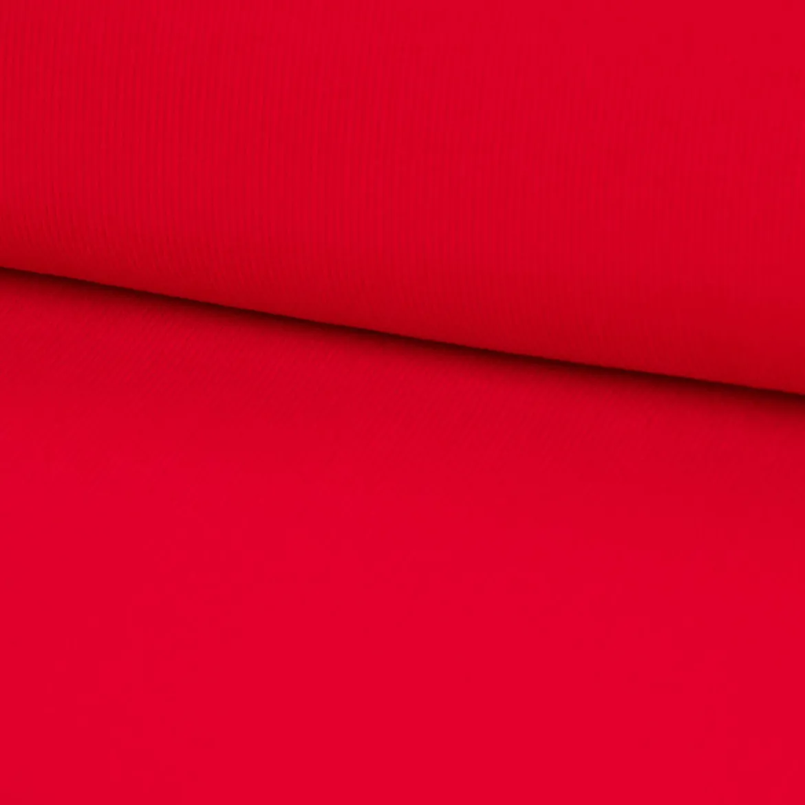 Cordstoff Feincord Baumwolle Meterware einfarbig rot 1,45m Breite