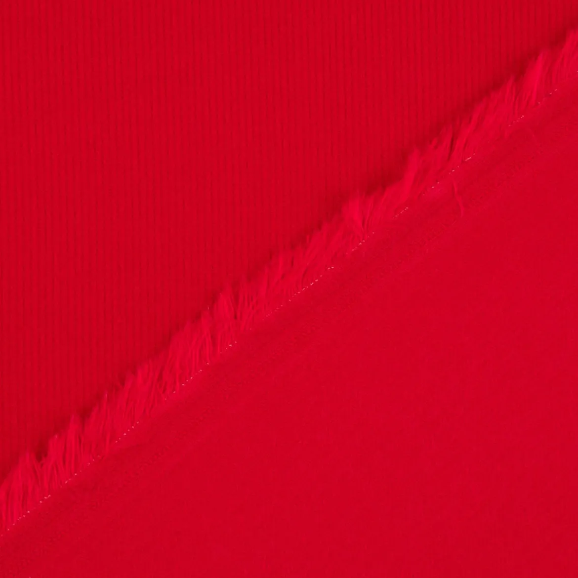 Cordstoff Feincord Baumwolle Meterware einfarbig rot 1,45m Breite