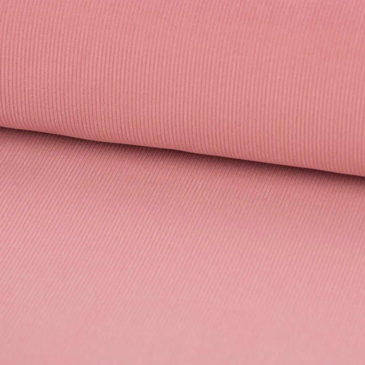 Cordstoff Feincord Baumwolle Meterware einfarbig rosa 1,45m Breite