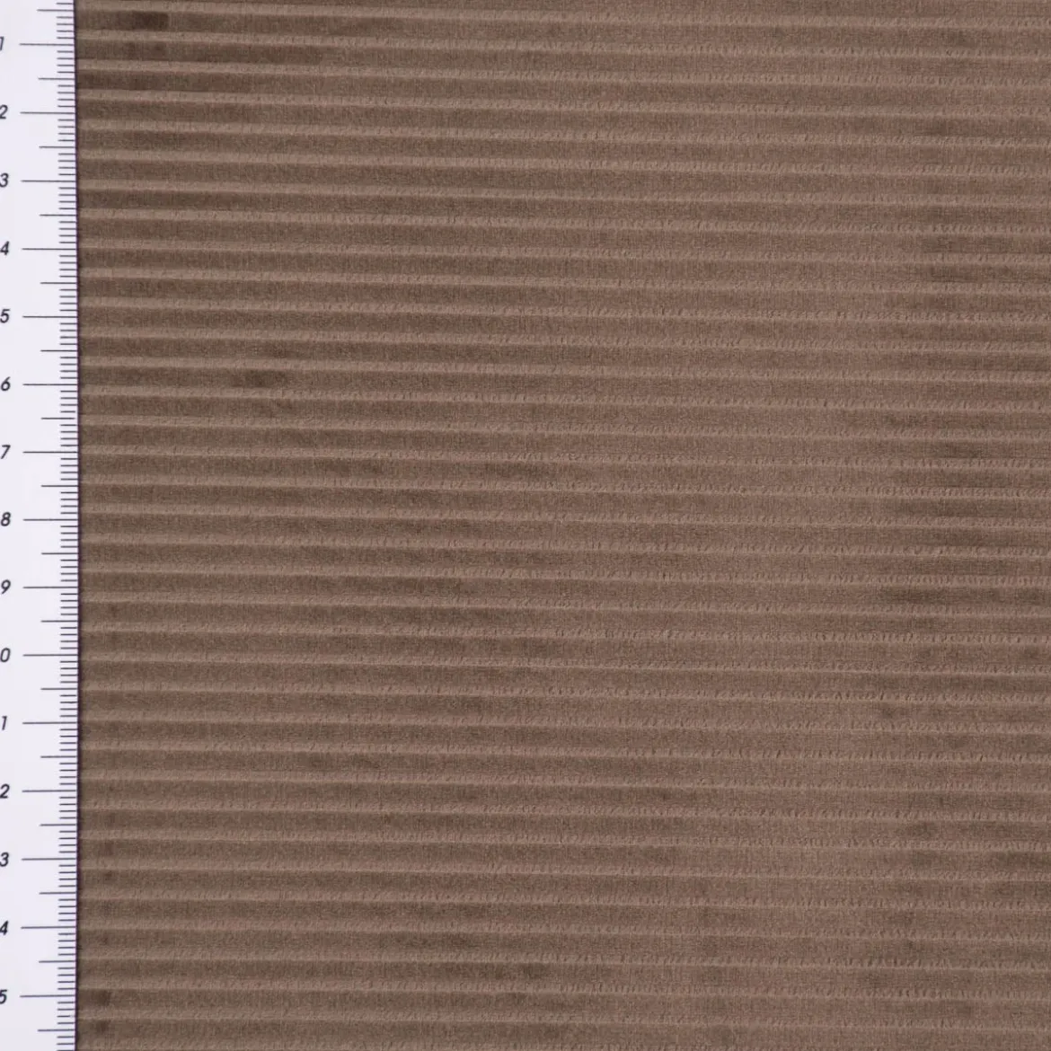 Cordstoff Samtstoff Cordsamt Dekostoff Velvet Corduroy taupe 1,45m Breite
