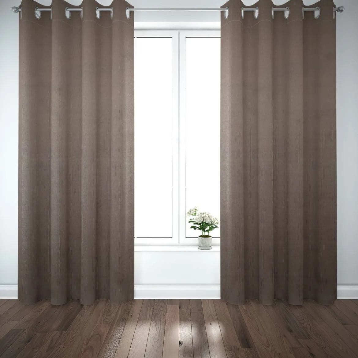 Cordstoff Samtstoff Cordsamt Dekostoff Velvet Corduroy taupe 1,45m Breite