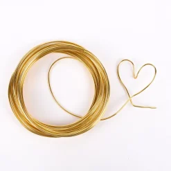 Creativ Company Aluminium Bastel-Draht rund goldfarbig Stärke 2mm 10m