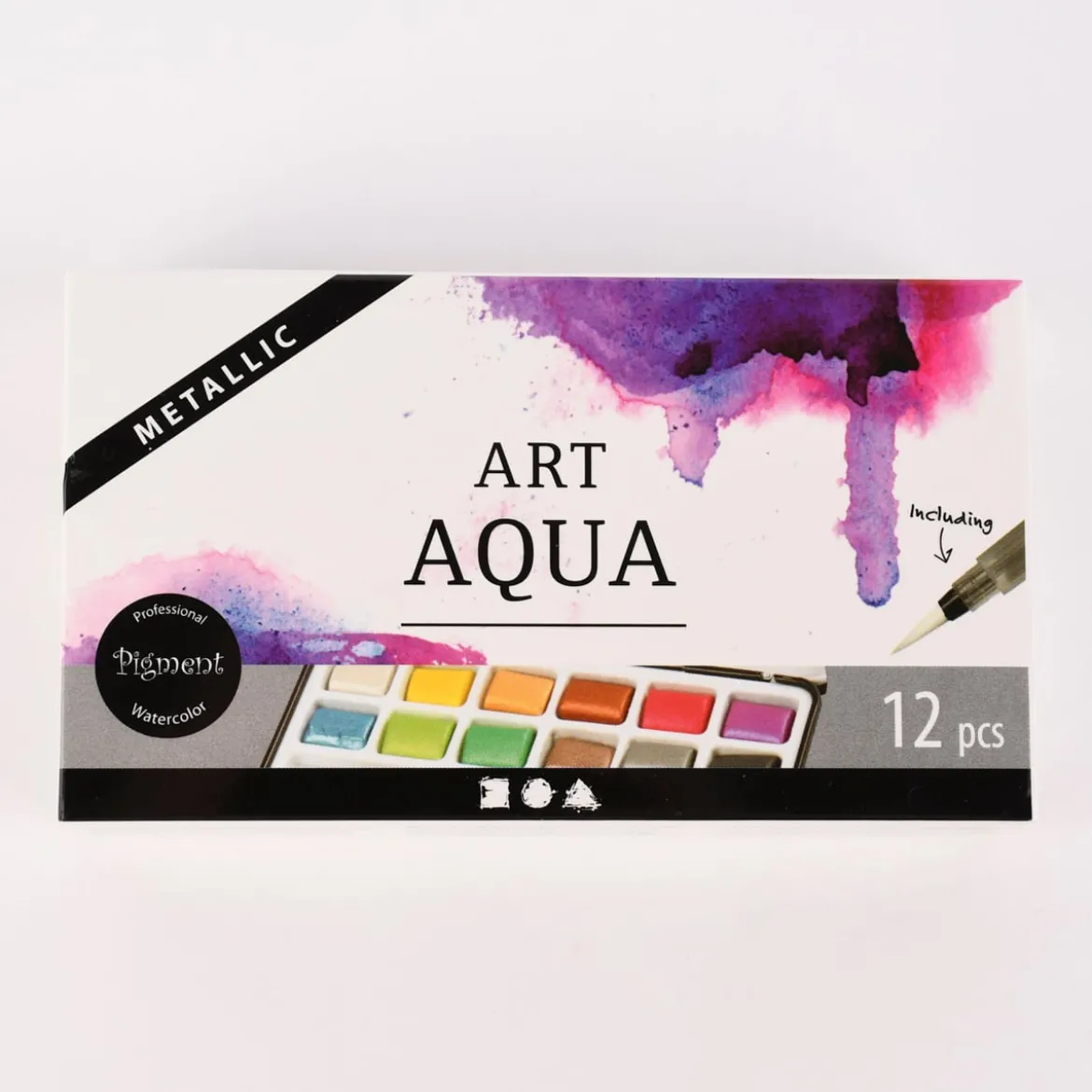 Creativ Company Art Aqua Aquarellfarbkasten Metallicfarben 12 Farben
