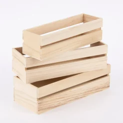 Creativ Company Aufbewahrungskästchen rechteckig 3er Set verschieden groß 25x10cm