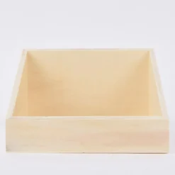 Creativ Company Aufbewahrungskiste mit abgesenktem Rand quadratisch ohne Griffe 19,5x19,5x12cm