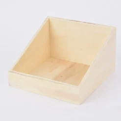 Creativ Company Aufbewahrungskiste mit abgesenktem Rand quadratisch ohne Griffe 19,5x19,5x12cm