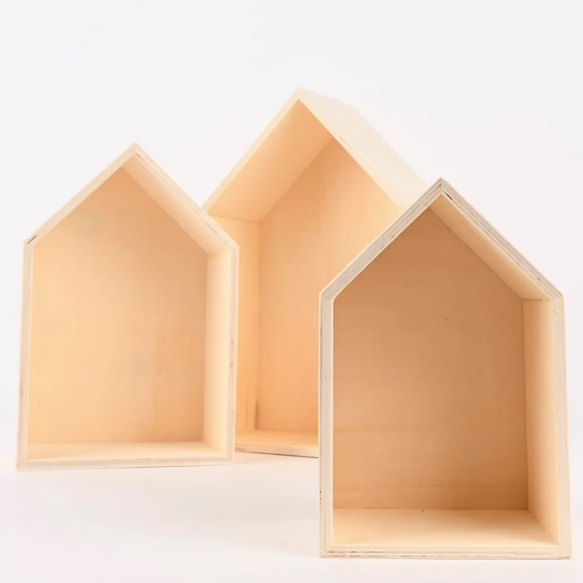 Creativ Company Aufbewahrungsboxen Haus 3er Set verschieden groß 20,5x31x9,5cm