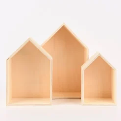 Creativ Company Aufbewahrungsboxen Haus 3er Set verschieden groß 20,5x31x9,5cm