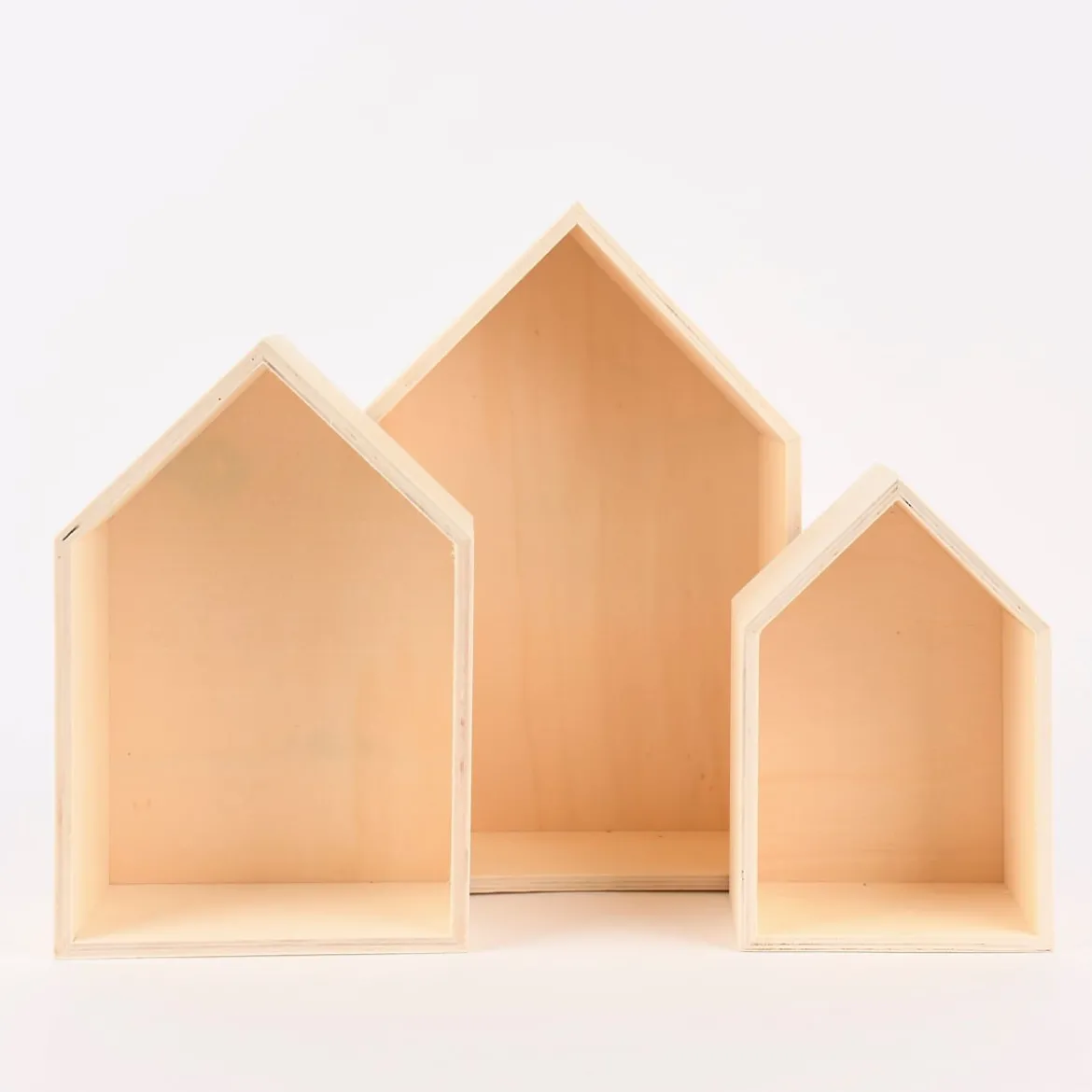 Creativ Company Aufbewahrungsboxen Haus 3er Set verschieden groß 20,5x31x9,5cm