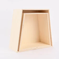 Creativ Company Aufbewahrungsboxen Trapez 2er Set natur verschieden groß