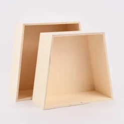 Creativ Company Aufbewahrungsboxen Trapez 2er Set natur verschieden groß